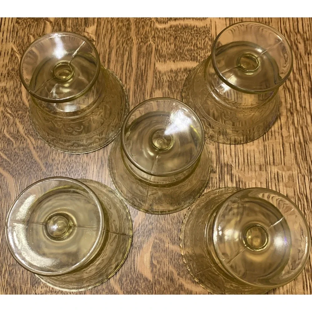 5 Federal PATRICIAN AMBER Depression Glass CHAMPAGNE/SHERBET CUP‎ 1930's